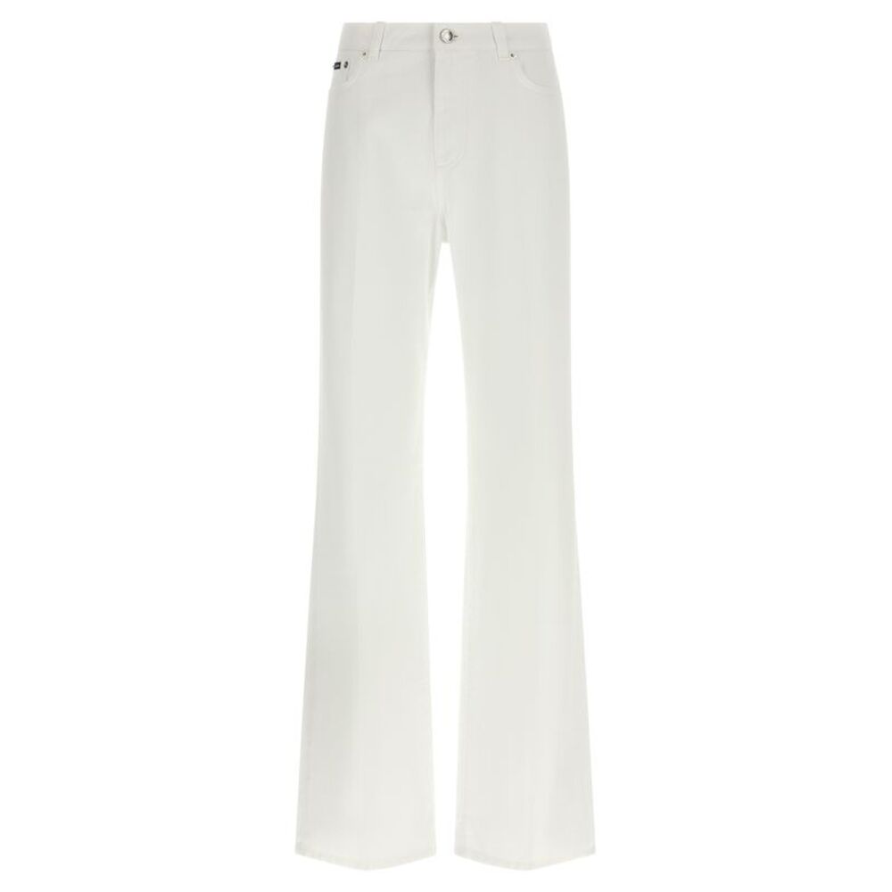 Dolce & Gabbana White Cotton Flared Women's Jeans